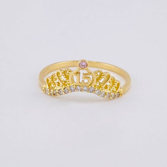 Anillo 15'S Corona 1.8 g / T7 Oro Amarillo 18K