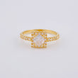 Rectangular Solitaire Ring 2.6 g / T7 1/4 Yellow Gold 18K