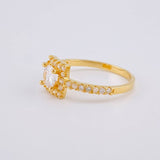 Rectangular Solitaire Ring 2.6 g / T7 1/4 Yellow Gold 18K