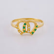 Double Horseshoe Ring 1.55 g / T5 1/2 18K Yellow Gold