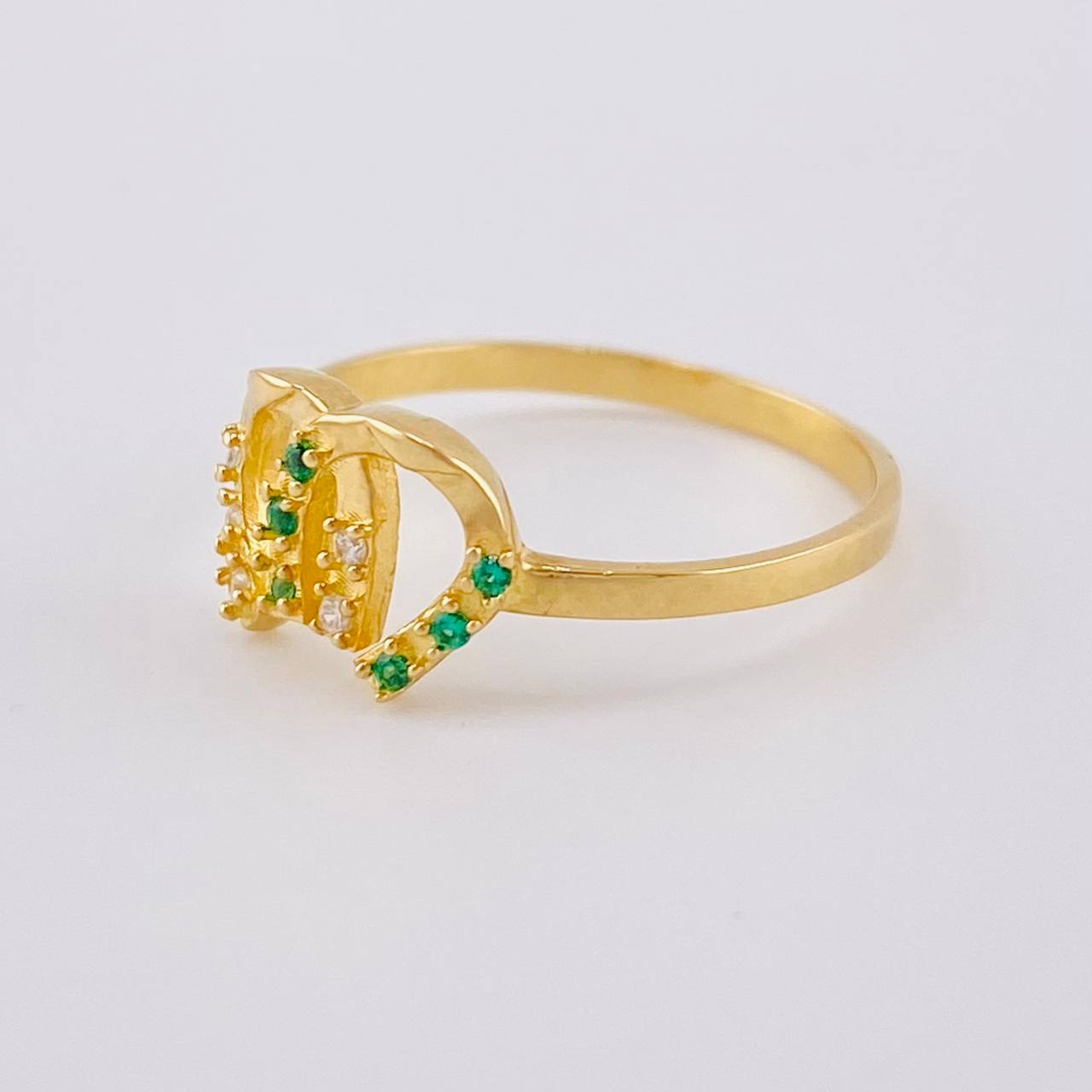 Double Horseshoe Ring 1.55 g / T5 1/2 18K Yellow Gold