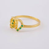 Double Horseshoe Ring 1.55 g / T5 1/2 18K Yellow Gold