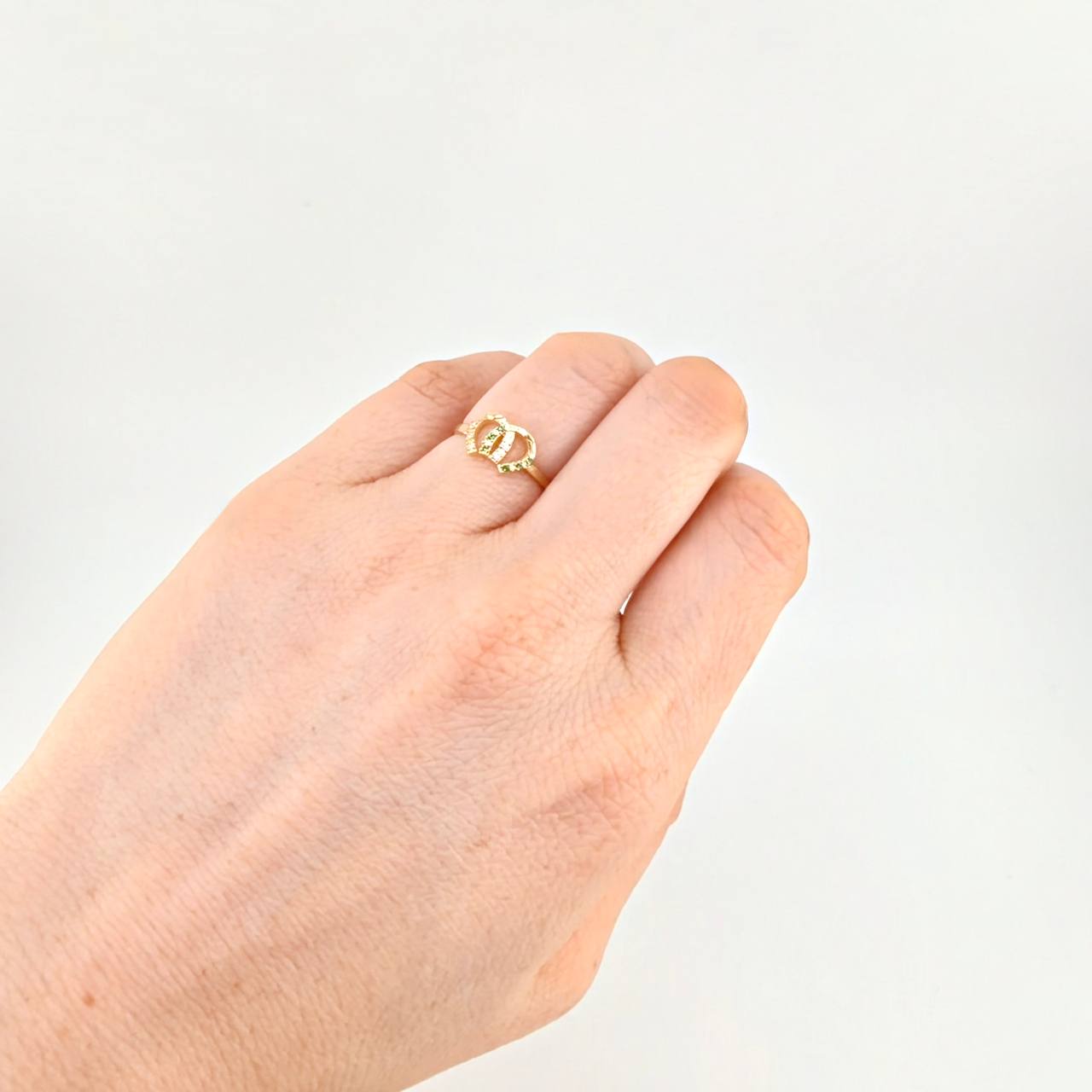 Double Horseshoe Ring 1.55 g / T5 1/2 18K Yellow Gold