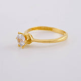 Solitaire Ring Six Prongs 2.15 g / T6 1/4 Yellow Gold 18K