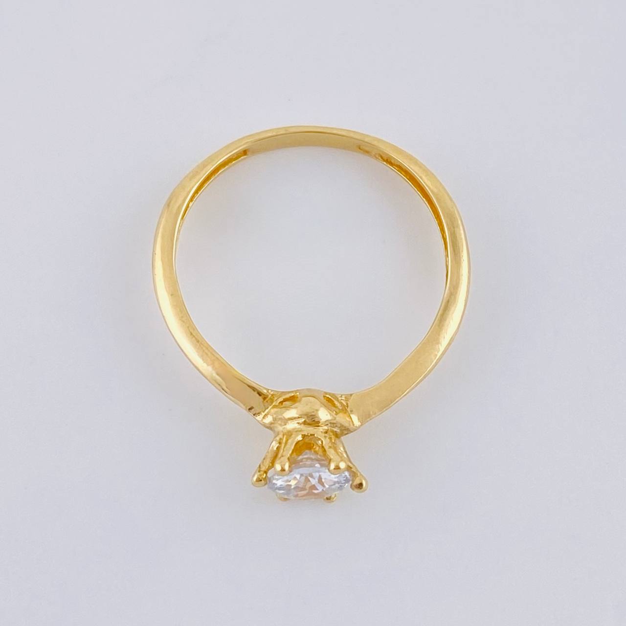Solitaire Ring Six Prongs 2.15 g / T6 1/4 Yellow Gold 18K