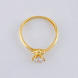 Solitaire Ring Six Prongs 2.15 g / T6 1/4 Yellow Gold 18K