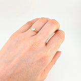 Solitaire Ring Six Prongs 1.55 g / T7 1/2 Yellow Gold 18K