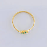 Clover Flower Ring Inverted Line 1.2 g / T8 1/4 Yellow Gold 18K
