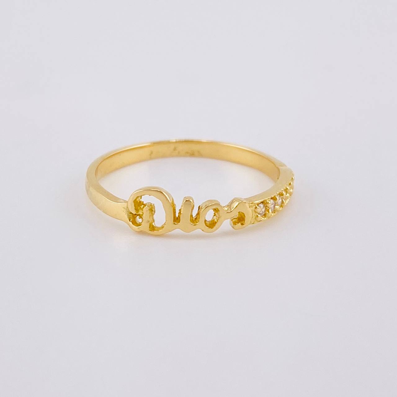 Anillo Dios 1.5 g / T7 Oro Amarillo 18K