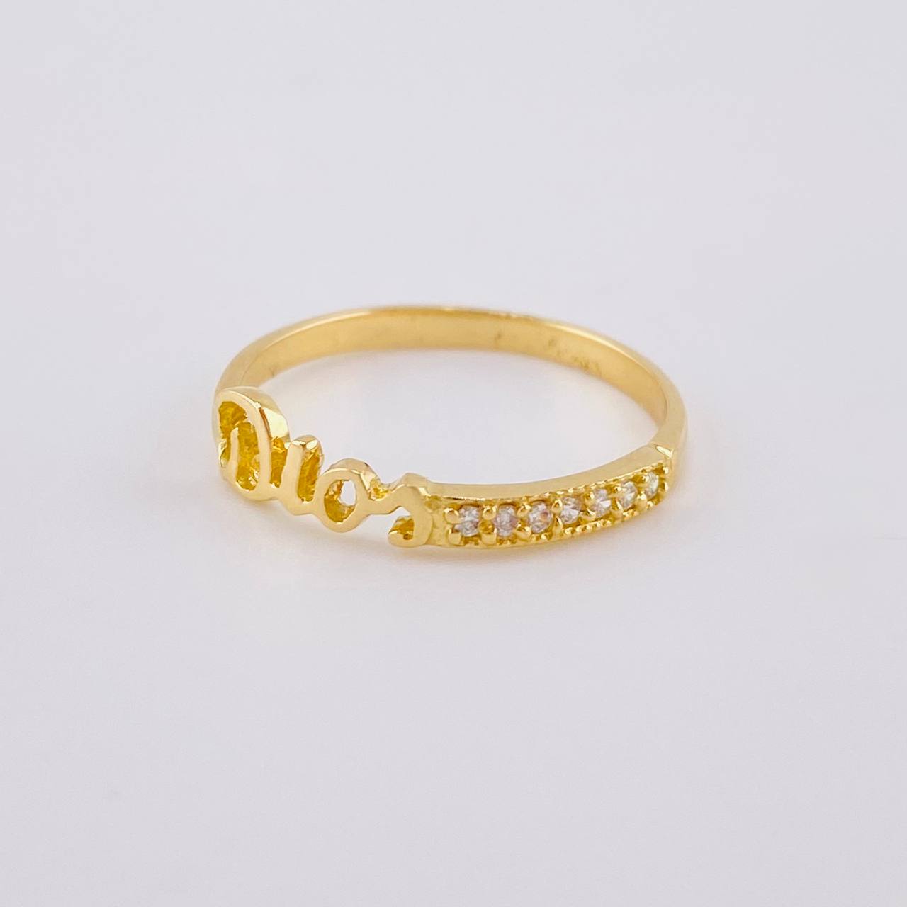 Anillo Dios 1.35g / T6 Oro Amarillo 18K