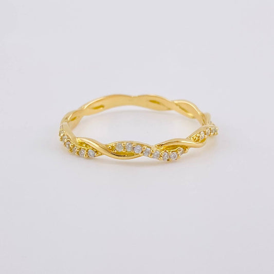 Anillo Entorchado 1.7 g / T8 1/4 Oro Amarillo 18K