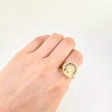 Christ Face Ring 8.05 g / T9 1/4 18K Yellow Gold