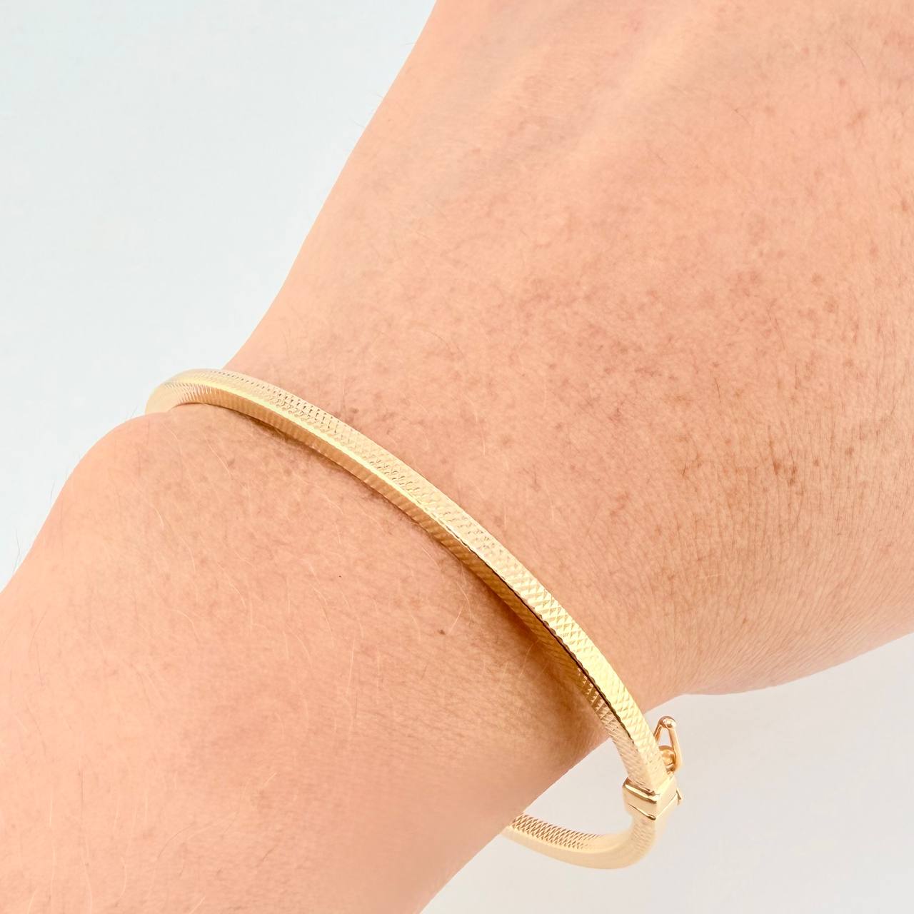 Bracelet Hoop Satin 4.35 g / 7 in / 3 mm Yellow Gold 18K