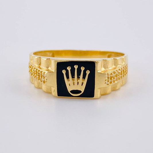 Crown Signet Ring 4 g / T10 1/2 Yellow Gold 18K