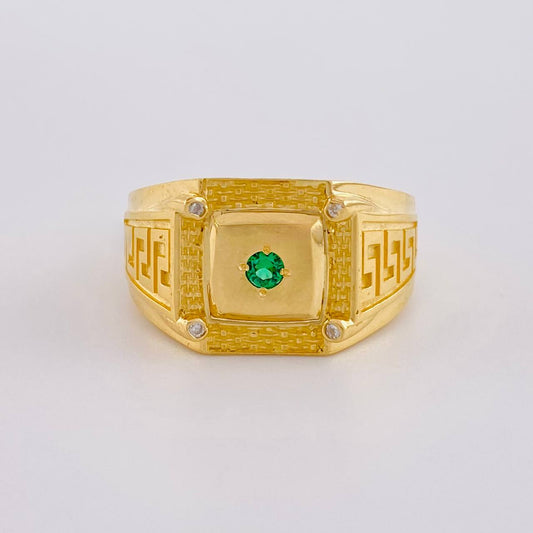 Tribal Quadrilateral Ring 4.4 g / T9 1/4 18K Yellow Gold