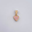 Dije Corazon 0.45gr / 1.7cm / Electroestatico Rojo Oro Amarillo 18K &