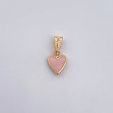 Dije Corazon 0.45gr / 1.7cm / Electroestatico Rojo Oro Amarillo 18K &