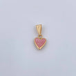 Pendant Heart 0.5gr / 1.7cm / Electrostatic Pink Yellow Gold 18K &