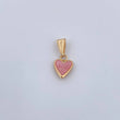 Dije Corazon 0.5gr / 1.7cm / Electroestatico Rosado Oro Amarillo 18K &