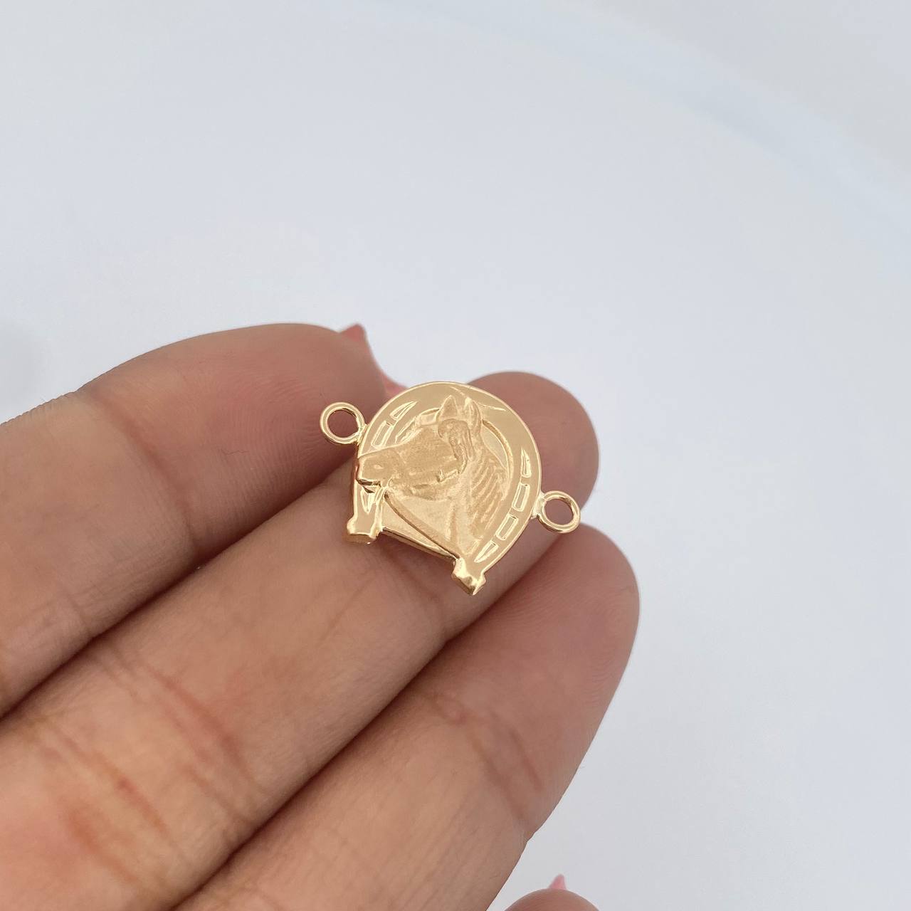 Charm Horse Horseshoe 1.1gr / 1.6cm / 18K Yellow Gold &