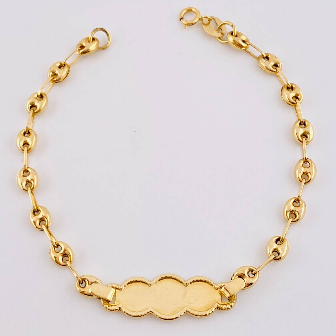 Pulso Gc Placa Nube 1.85gr / 5 1/2 in / 3.6mm Oro Amarillo 18K
