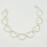 Pulso Corazones Continuos 11.75gr / 7 1/4 in / Plata 925 *