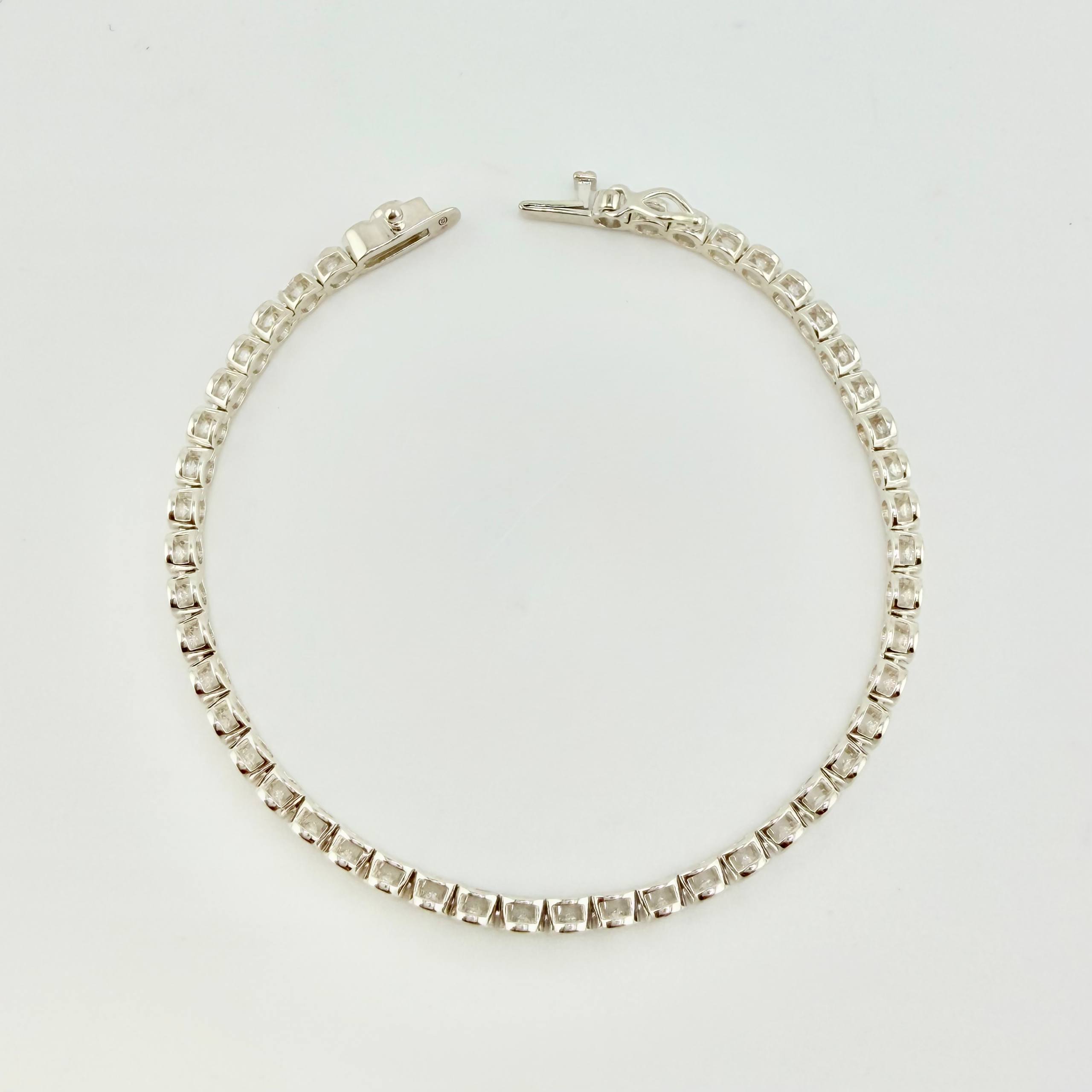 Pulso Tenis Burbuja 9.35gr / 7 1/4 in / 3.7mm Plata 925 *
