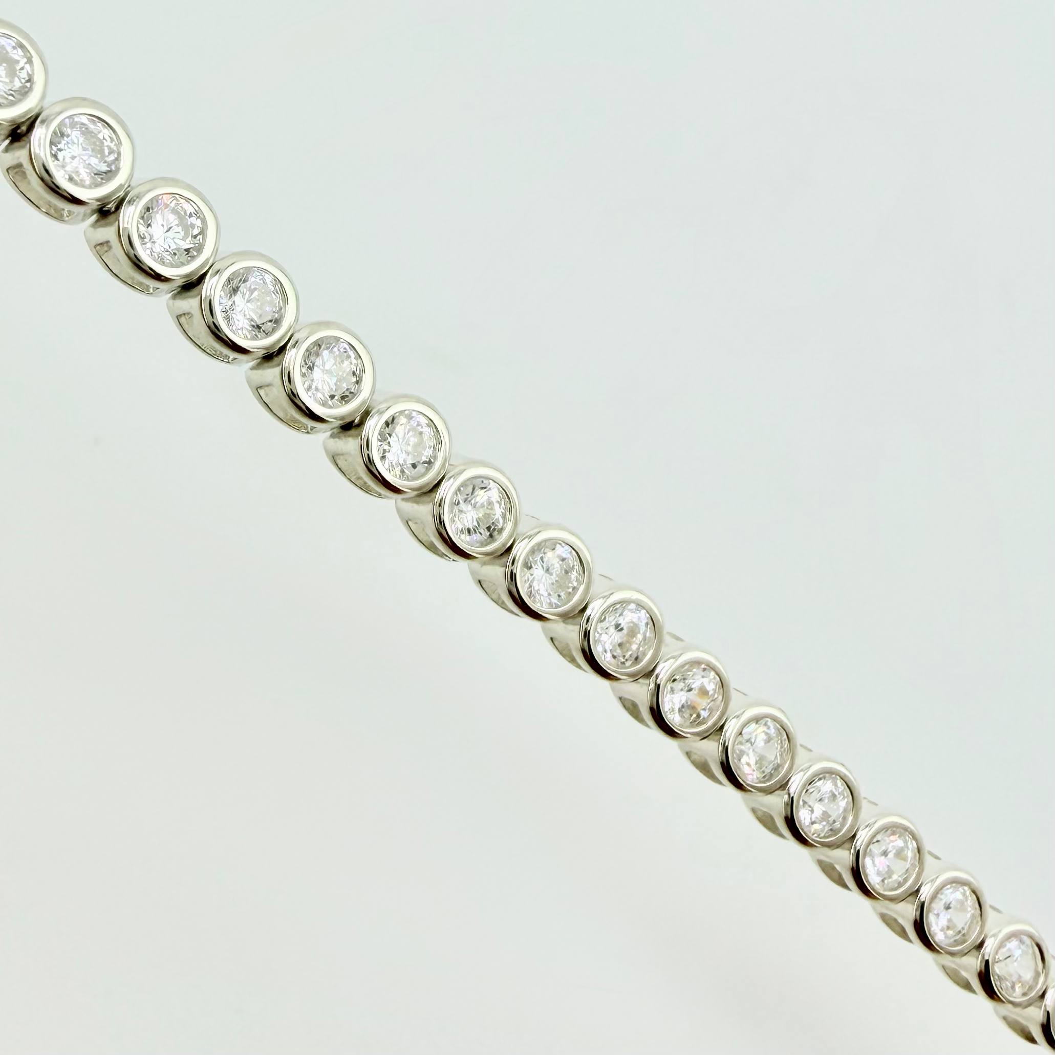 Pulso Tenis Burbuja 9.35gr / 7 1/4 in / 3.7mm Plata 925 *