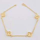 Golden Clover Bracelet Spike 2.85gr / 7 in / 1.5mm Yellow Gold 18K *