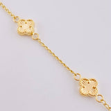 Golden Clover Bracelet Spike 2.85gr / 7 in / 1.5mm Yellow Gold 18K *