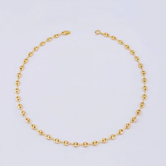 Tobillera GC 2.45gr / 10 in / 3.2mm Oro Amarillo 18K