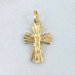 Dije Cruz Cristo Diamantado 1.35g / 1 in Oro Amarillo 18K