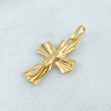 Dije Cruz Cristo Diamantado 1.35g / 1 in Oro Amarillo 18K
