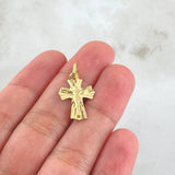 Dije Cruz Cristo Diamantado 1.35g / 1 in Oro Amarillo 18K