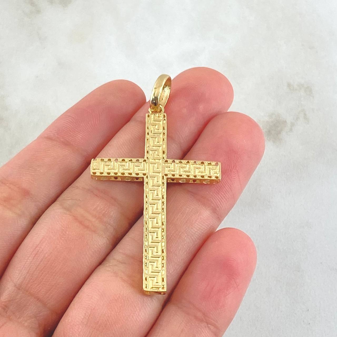 Tribal Cross Pendant 4gr / 5cm / 18K Gold