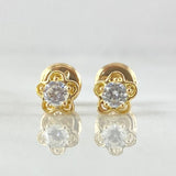 Stud Earrings Flower 0.9gr / 18K Yellow Gold ©