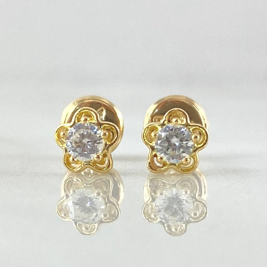 Flower Stud Earrings 0.9gr / 18K Gold ©
