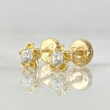 Stud Earrings Flower 0.9gr / 18K Yellow Gold ©