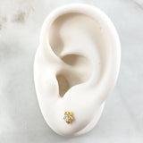 Stud Earrings Flower 0.9gr / 18K Yellow Gold