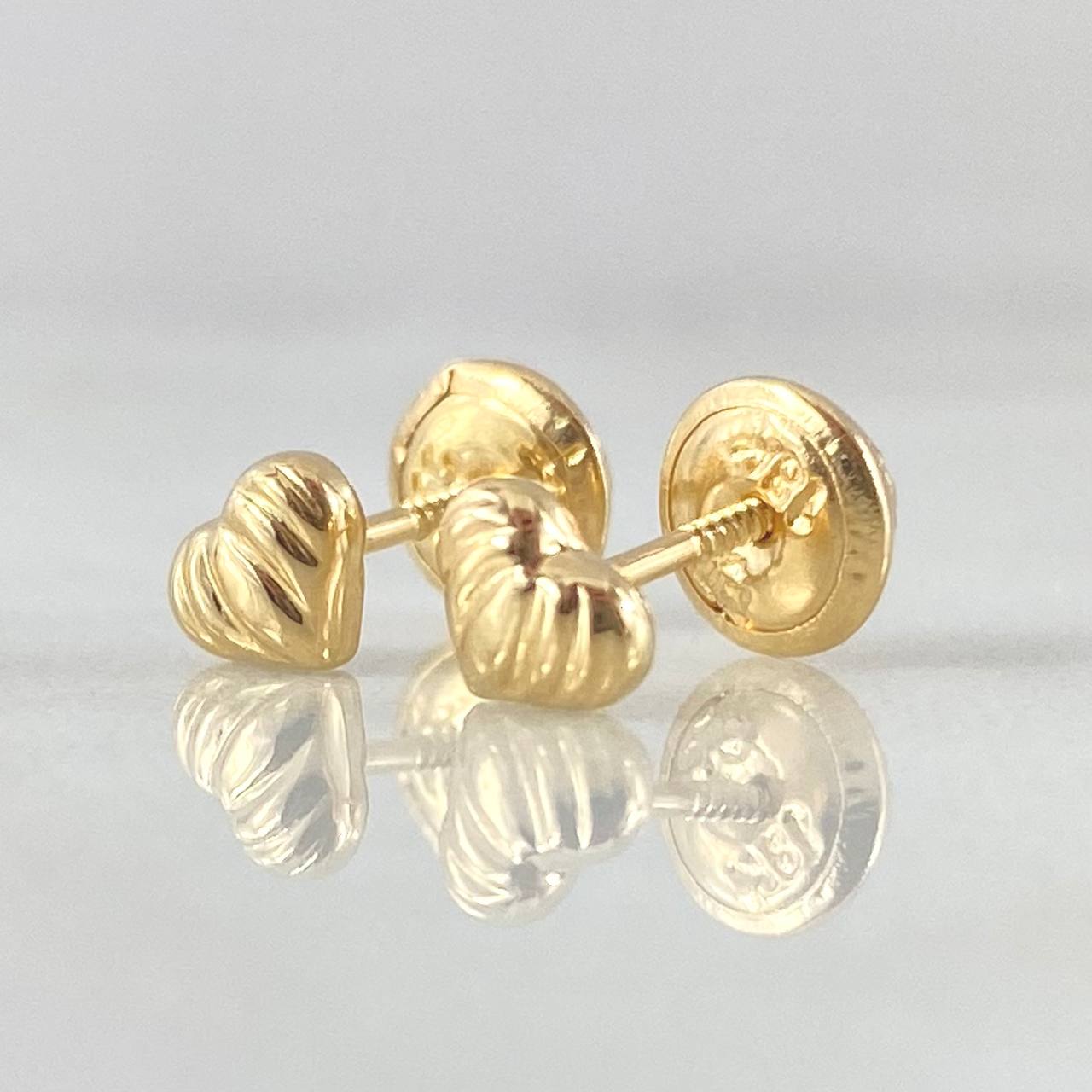 Heart Stud Earrings 0.5gr / 18K Gold ©