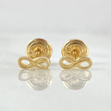 Infinity Stud Earrings 0.6gr / 18K Gold*