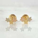 Star Trio Stud Earrings 0.6gr / 18K Gold*
