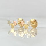 Trio Star Stud Earrings 0.55gr / 18K Gold *
