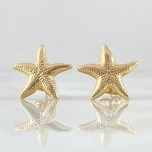 Starfish Stud Earrings 2.05gr / 0.5in / 18K Gold