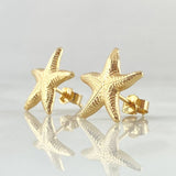 Starfish Stud Earrings 2.05gr / 0.5in / 18K Gold