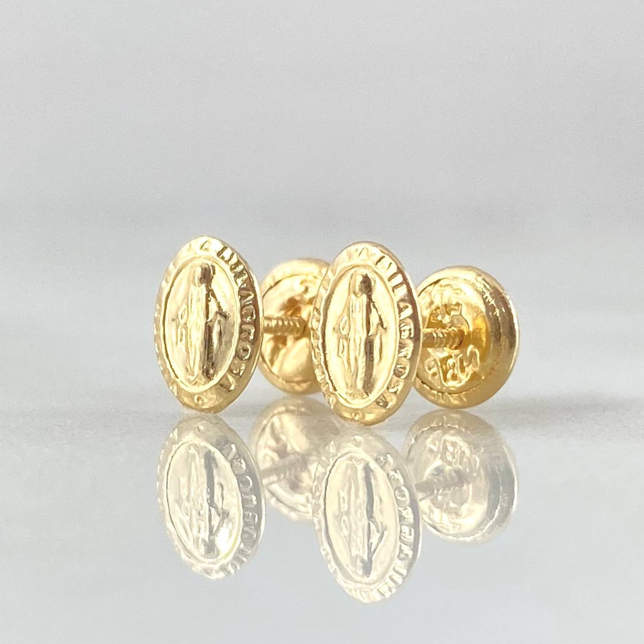 Topos Virgen Milagrosa 0.7gr / 8mm Oro Amarillo 18K ©