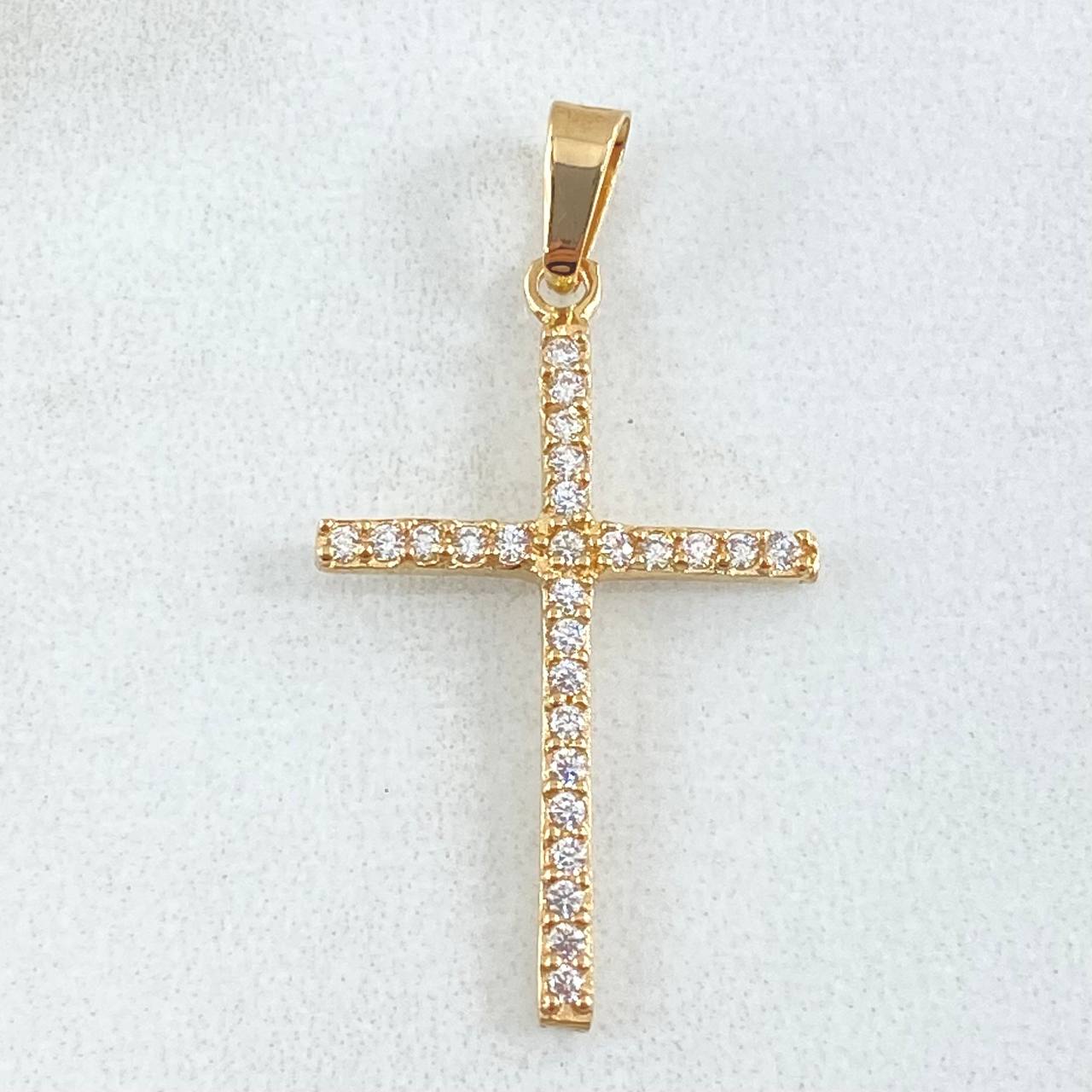 Bordered Cross Pendant 2.3gr / 2.9cm / 18K Gold ©