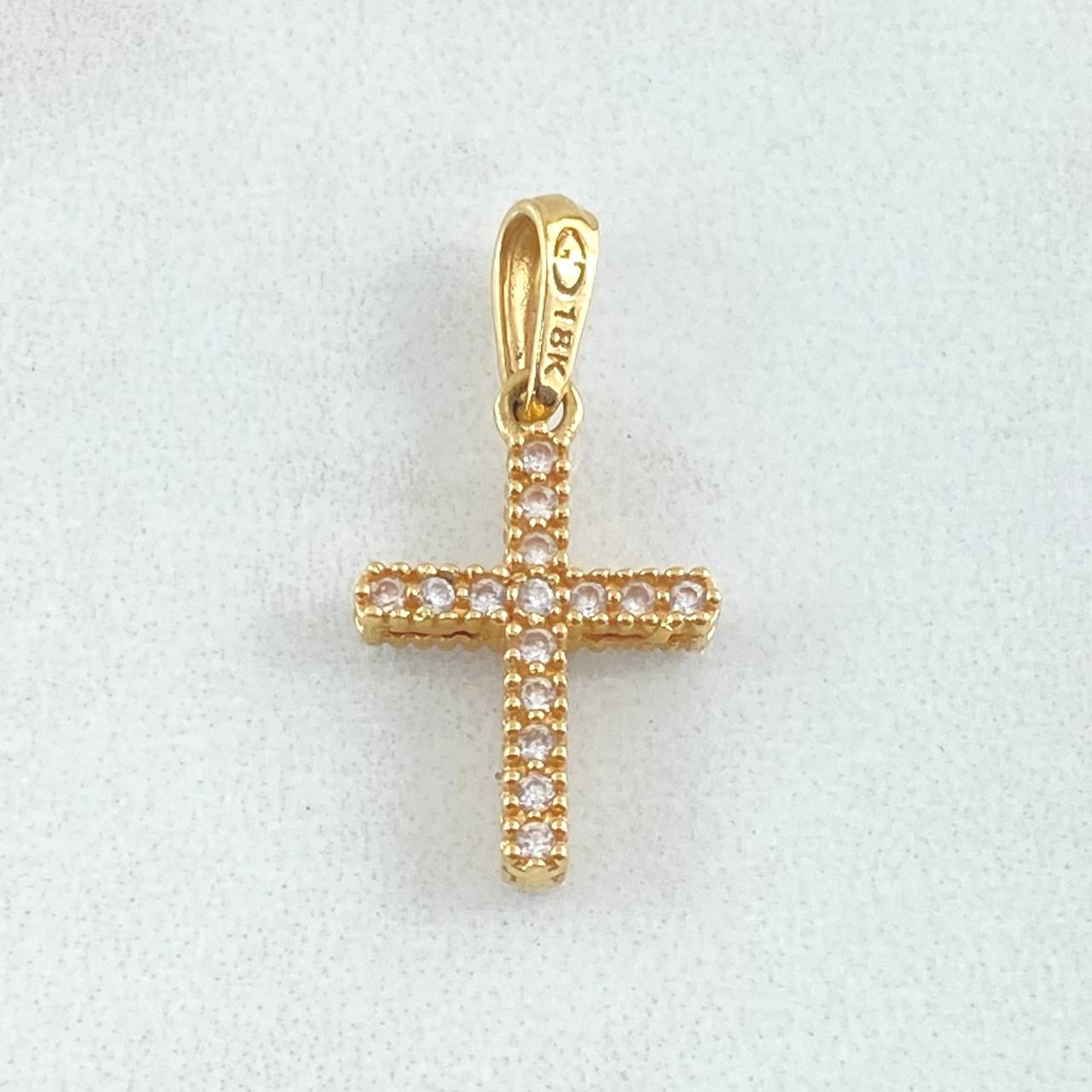 Double-Sided Cross Pendant 1.3gr / 2.4cm / 18K Gold ©