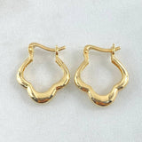 Candongas Flor Trebol 3.6gr / 2cm / Oro 18K