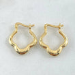 Clover Flower Hoop Earrings 3.2gr / 2cm / 18K Yellow Gold *